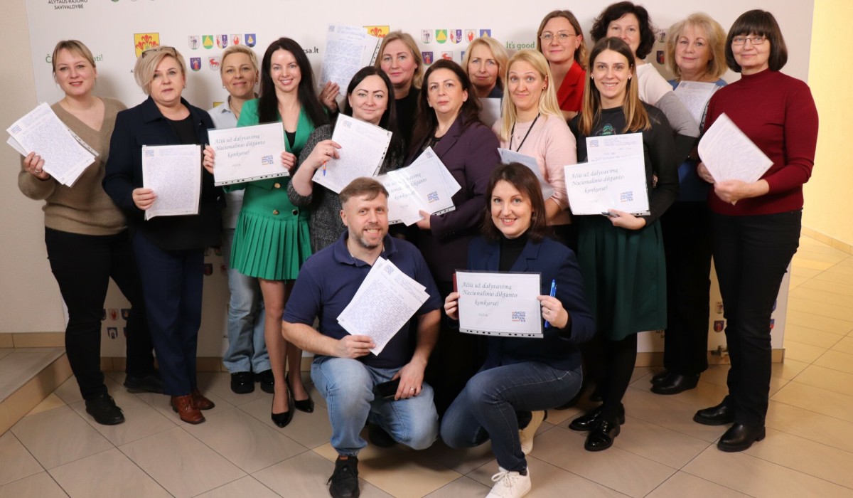 Nacionalinį diktantą rašė ir Alytaus rajono gyventojai