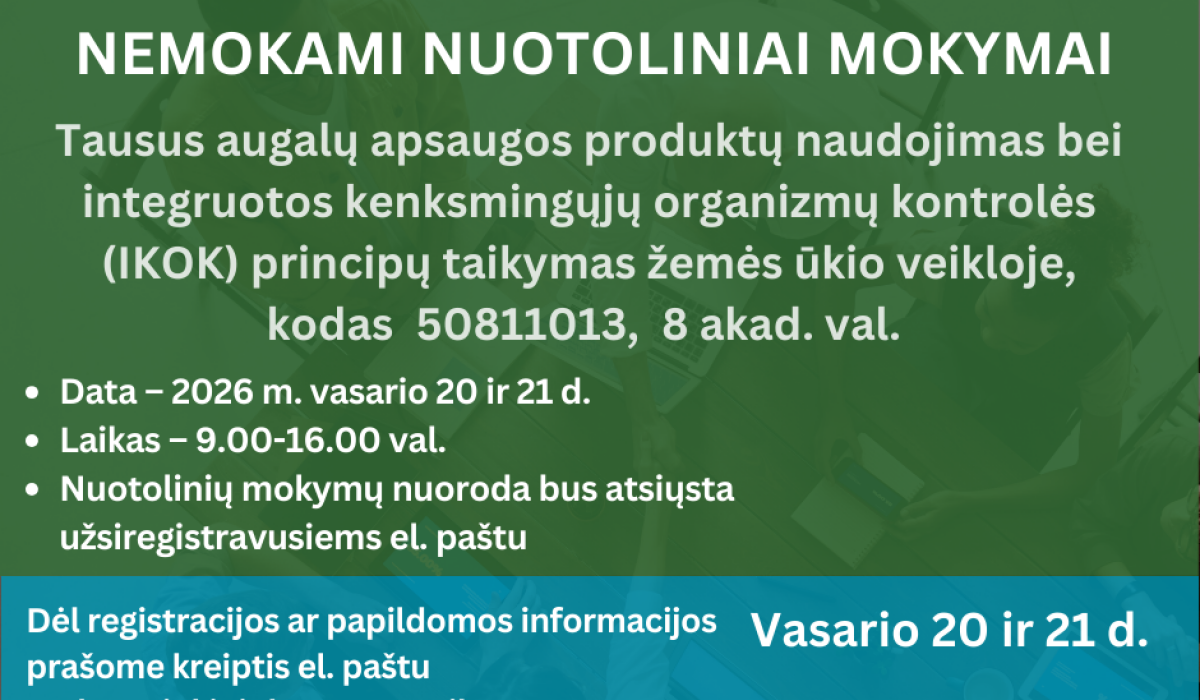 Nemokami nuotoliniai mokymai 